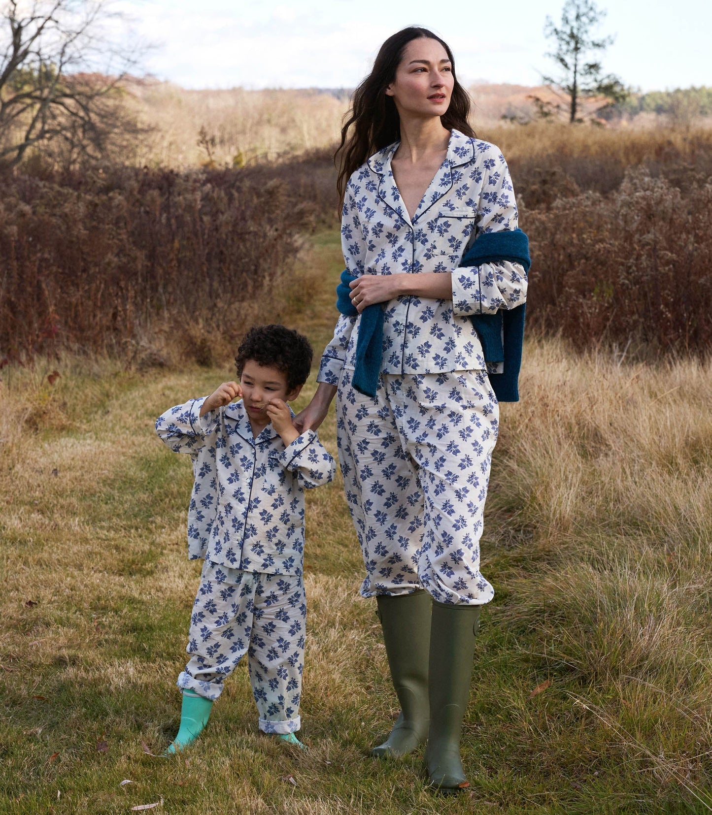 ESMA PAJAMA -- CREME POMEGRANATE BLOOM
