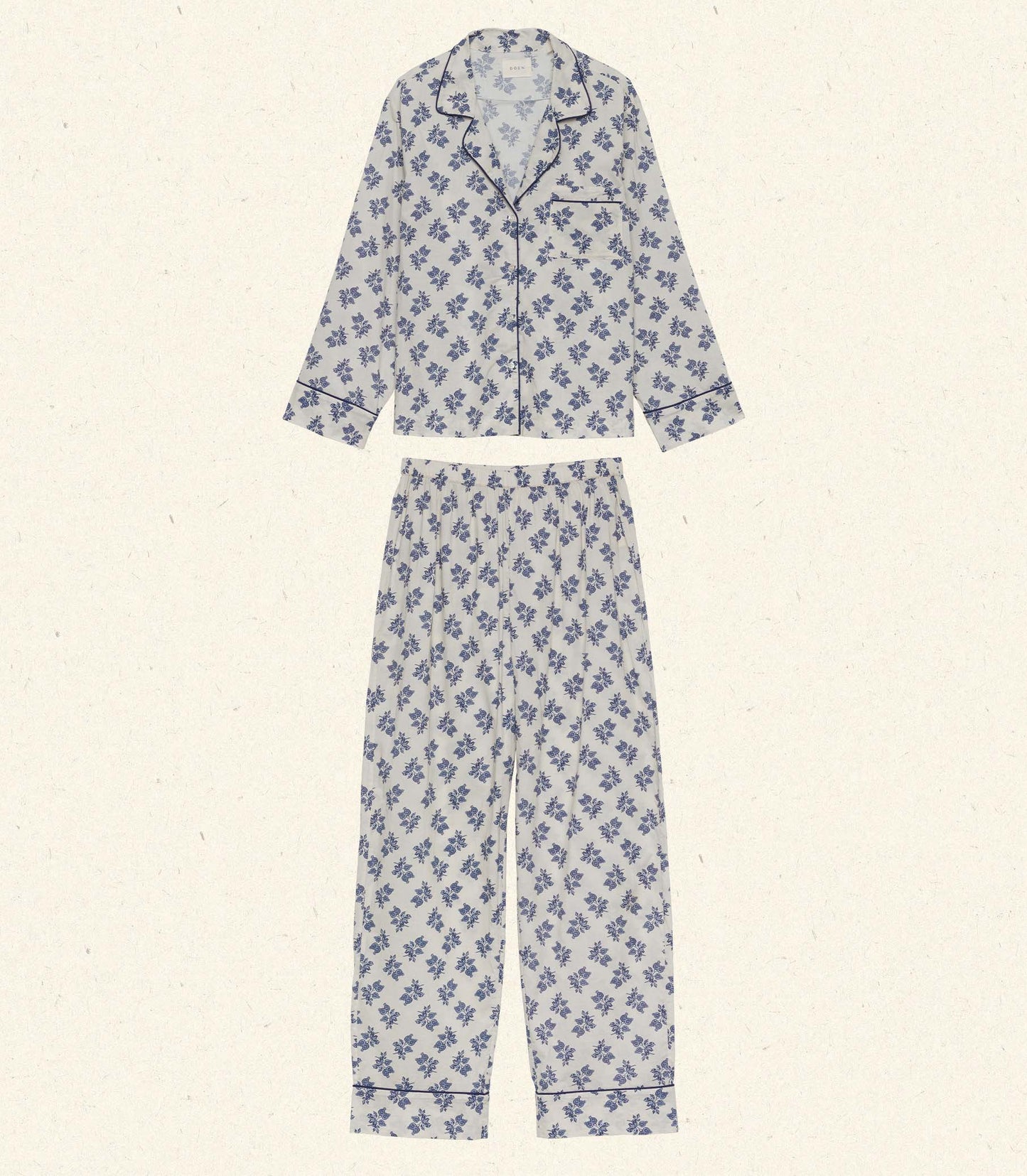 ESMA PAJAMA -- CREME POMEGRANATE BLOOM