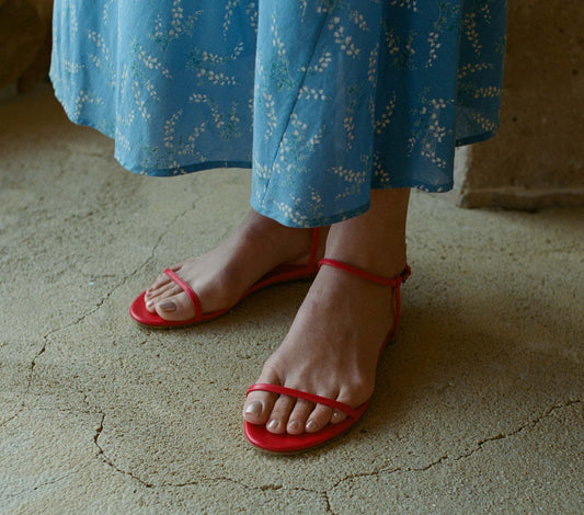 SARTENE SANDAL -- RED NAPPA