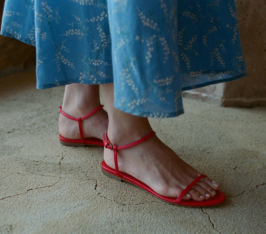 SARTENE SANDAL -- RED NAPPA
